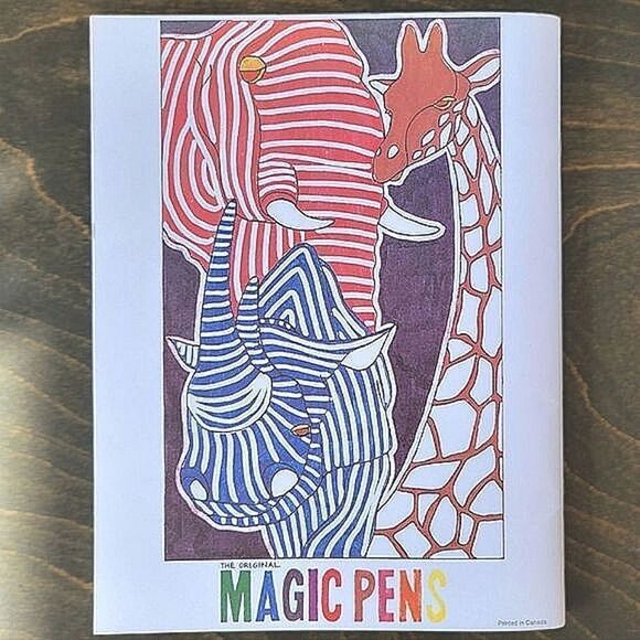 Deadstock '95 Magic Pens Animal Colouring Book - Picture 2 of 6